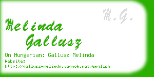 melinda gallusz business card